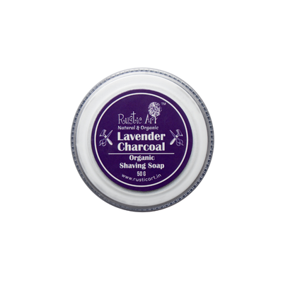 Lavender Charcoal Shaving Soap (50gm) | Organic, Vegan