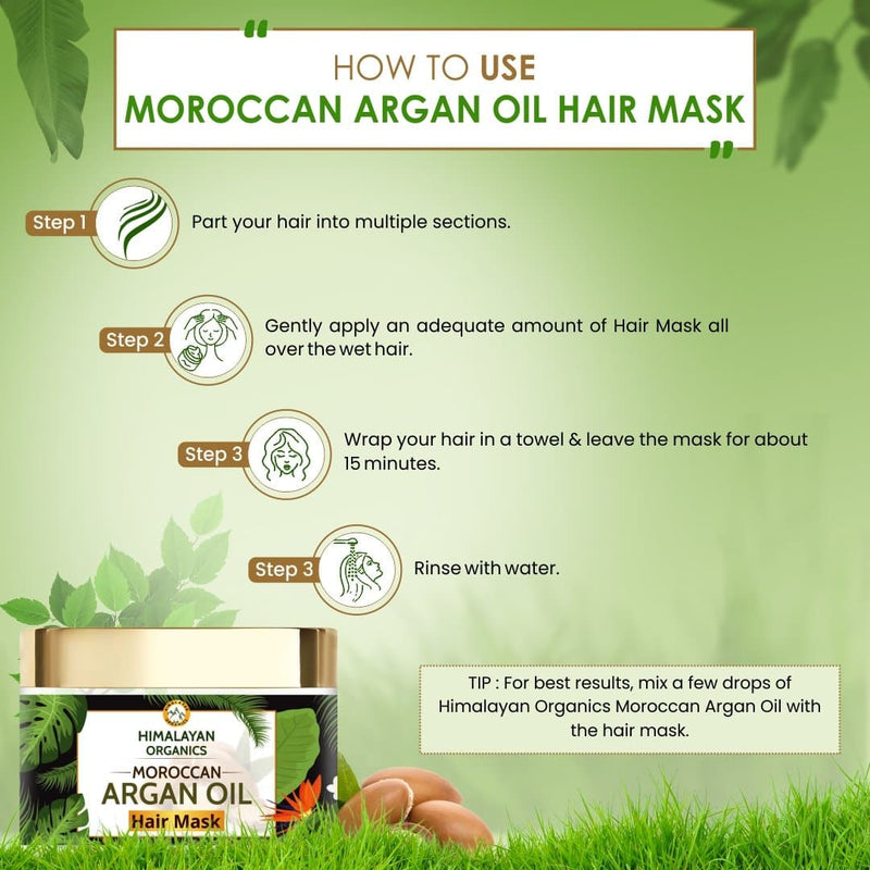 Himalayan Organics Moroccan Argan Oil Hair Mask with Bhringraj - 200ml
