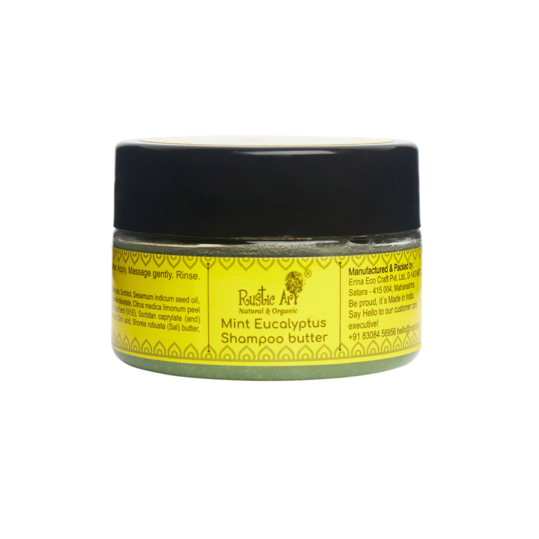 Mint Eucalyptus Shampoo Butter Mini  (50gm) | Organic, Vegan
