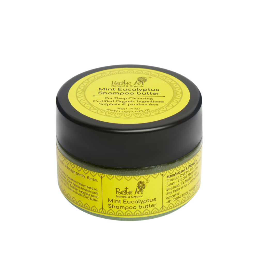 Mint Eucalyptus Shampoo Butter Mini  (50gm) | Organic, Vegan