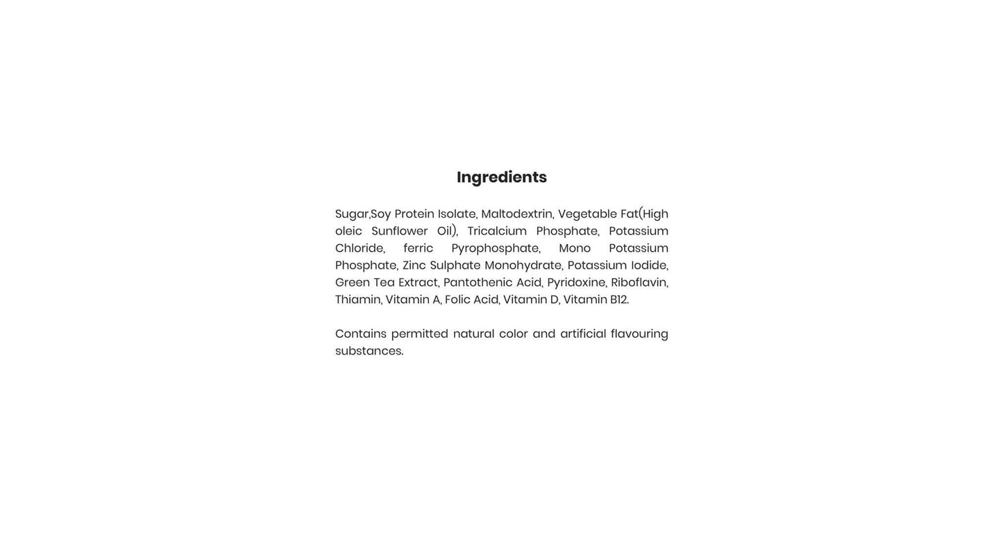 Soyvita - Sweetened Green Tea Extract | Lactose Free | Enriched Soy Beverage Powder | Serves-15 (500 Gms)