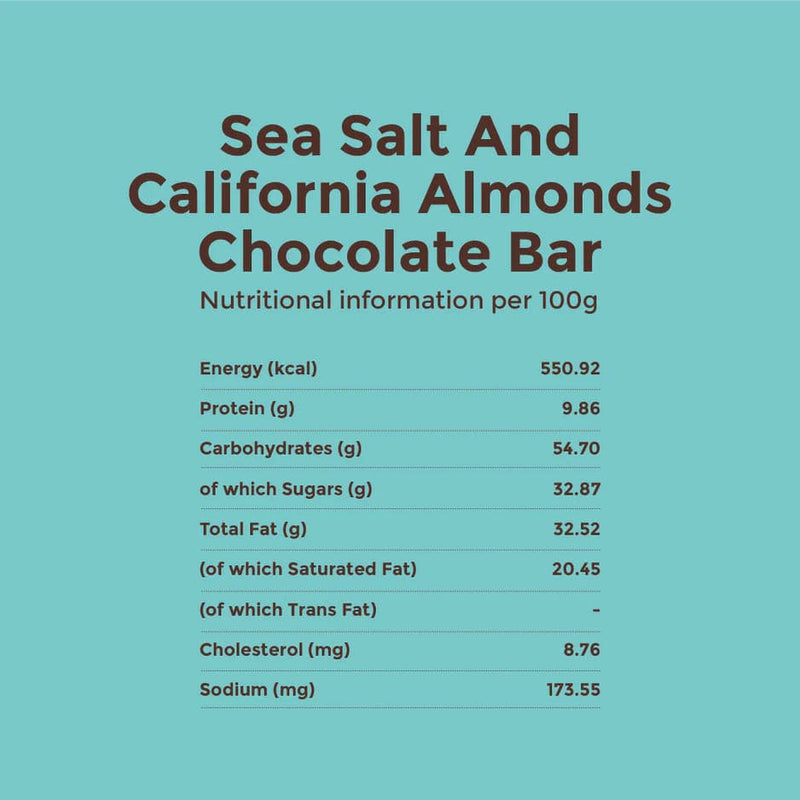 One Good Sea Salt and California Almonds Dark chocolate, 50gm