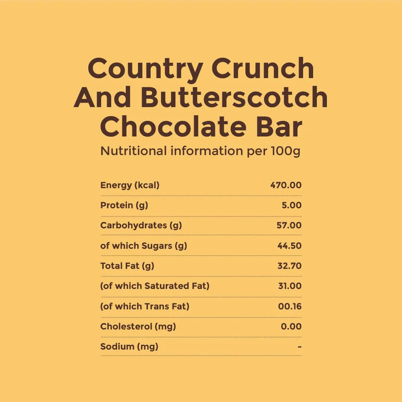 One Good Country Crunch and Butterscotch Mylk chocolate, 50gm