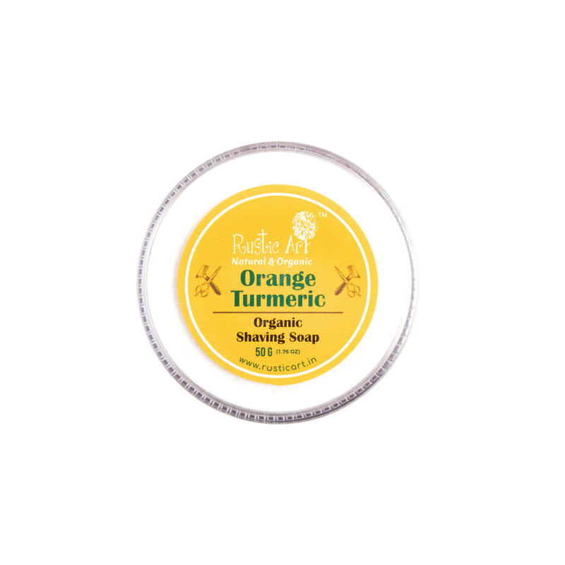 Orange Turmeric Shaving Soap (50gm) | Organic, Vegan
