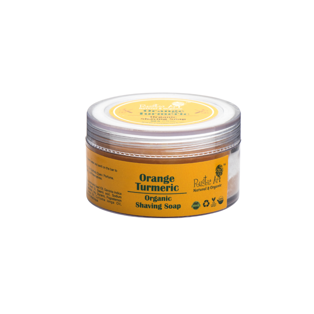 Orange Turmeric Shaving Soap (50gm) | Organic, Vegan