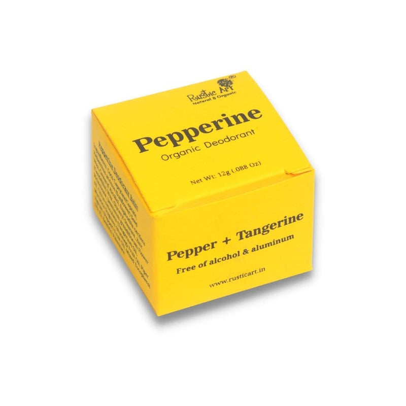 Rustic Art Pepperine Organic Deodorant Balm with Vitamin E (12g)