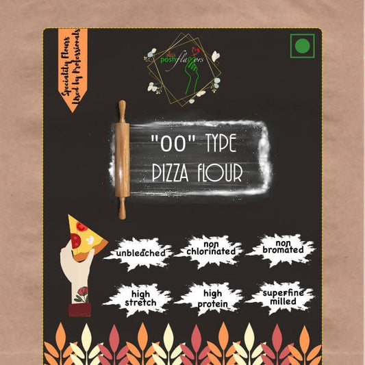 Posh Flavors "00" Type Italian Pizza Flour | Authentic & Natural | un-bleached | Non-chlorinated | Easily Digest-able | Made in India - plant based Dukan