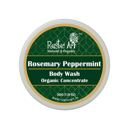 Rosemary Peppermint Body Wash Concentrate (200gm) | Organic, Vegan