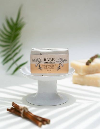 Bare necessities- Orange Cinnamon Spa Bar : Cinnamon Trails with a Twist 75g - plant based Dukan