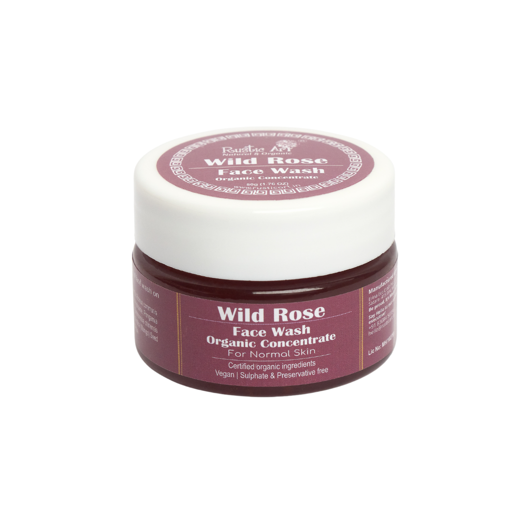 Wild Rose Face Wash Concentrate (50gm) | Organic, Vegan