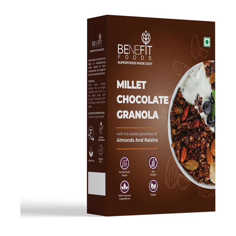 Benefit Foods-Millet Granola-Chocolate & Almond-250gm