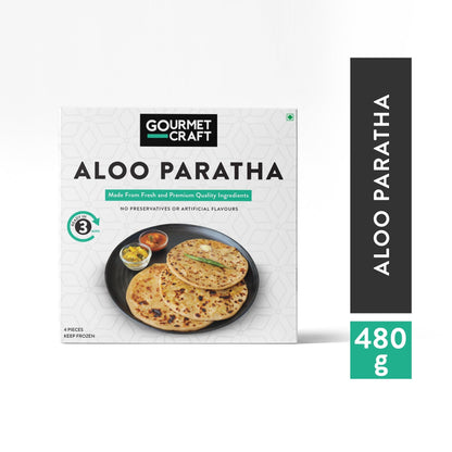 Gourmet Craft Ready to cook Aloo Paratha [ 2 packs - 4 pieces each ]