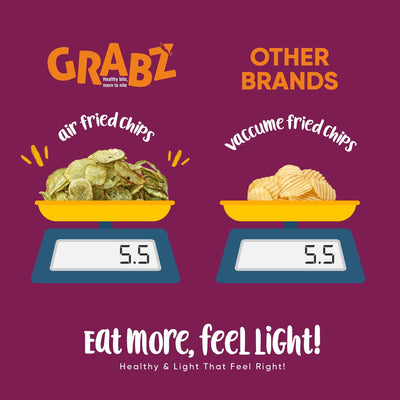 Grabz Air fried Sweet Potato Chips 20 Grams Each (Pack of 6)
