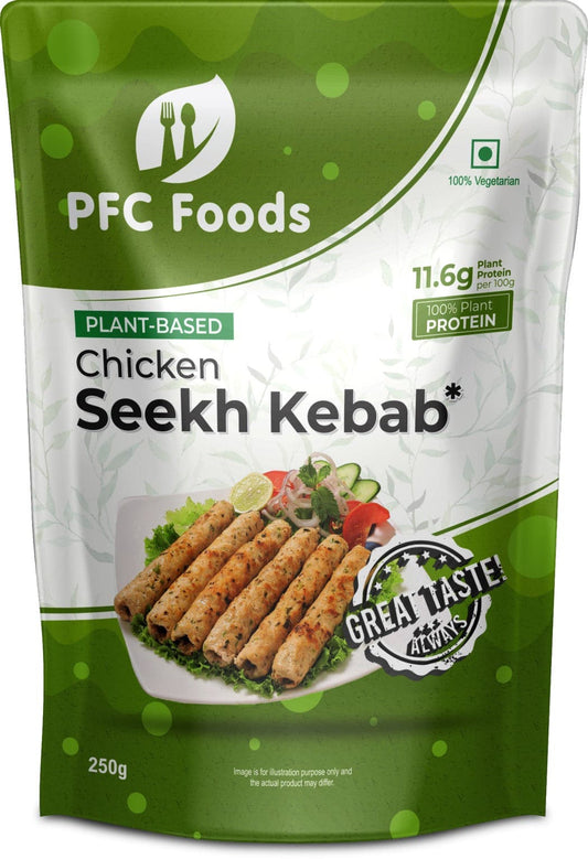 PFC Foods Plant Based Chicken Seekh Kabab, 250g