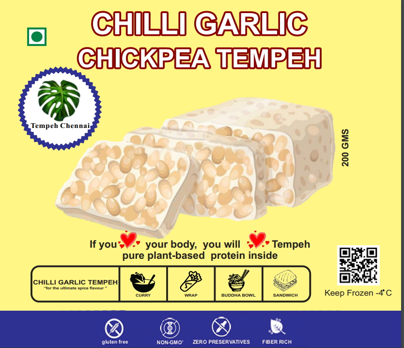 Tempeh Chennai Chickpea Tempeh Storm of 4 Flavours 200g each