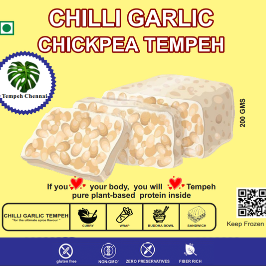 Tempeh Chennai Chickpea Tempeh Chilli Garlic -ORIGINAL, 200g