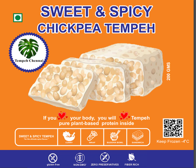 Tempeh Chennai Chickpea Tempeh Sweet & Spicy -ORIGINAL, 200g