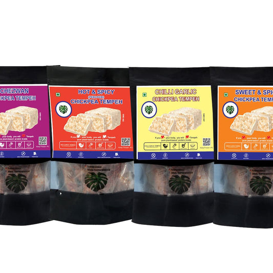 Tempeh Chennai Chickpea Tempeh Storm of 4 Flavours 200g each