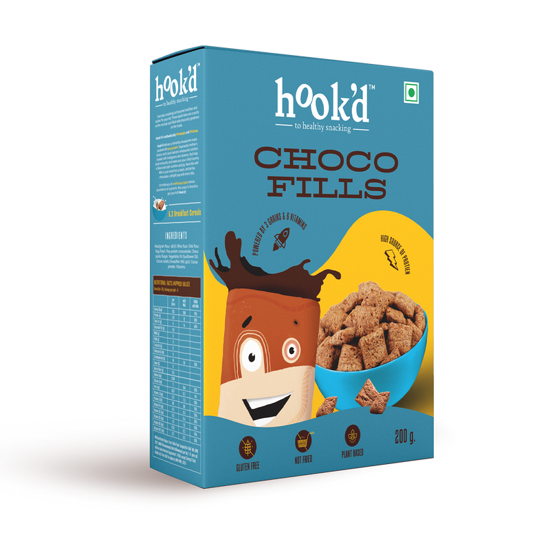 Hook’d Food Chocofills Healthy Multigrain Chocolate Cereal 200g