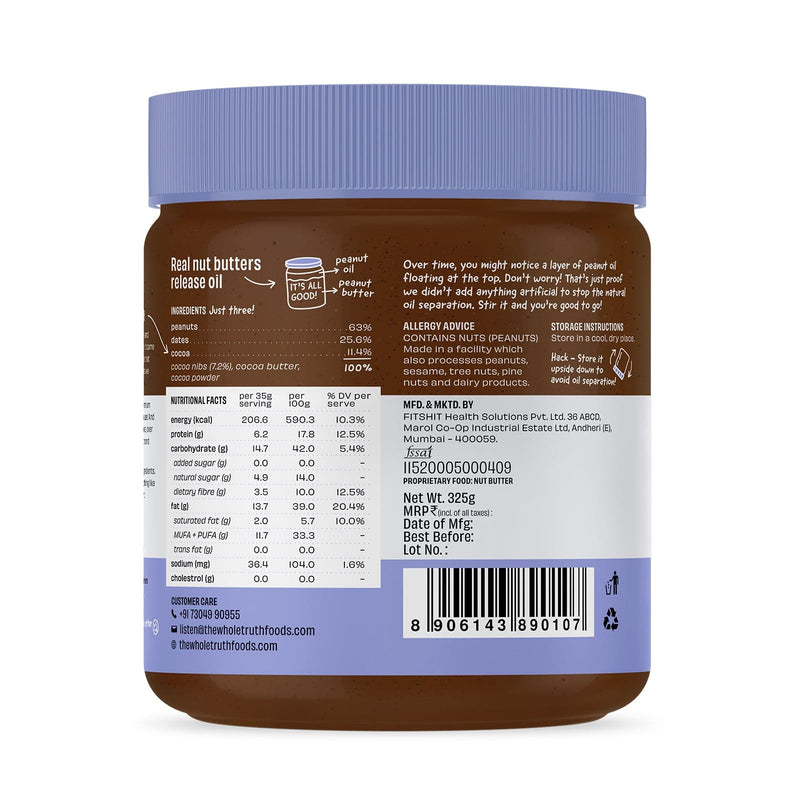 The Whole Truth - Dark Chocolate Peanut Butter - Creamy - 325g