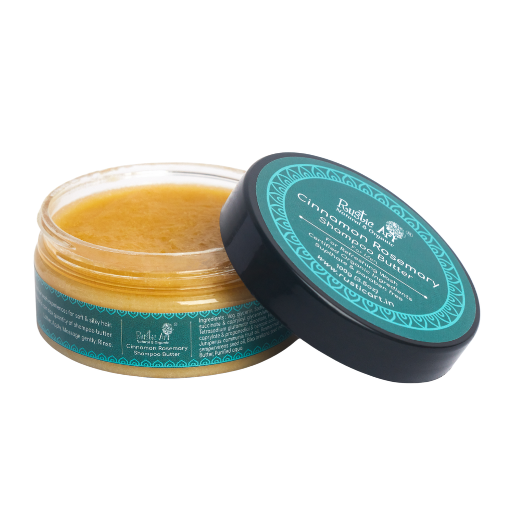 Rustic Art Cinnamon Rosemary Shampoo Butter 100 gm Vegan Dukan