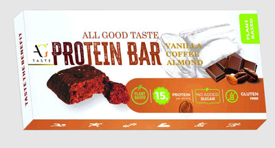 AG Taste Vanilla Coffee Almond Protein Bar - 270 g, Pack of 6