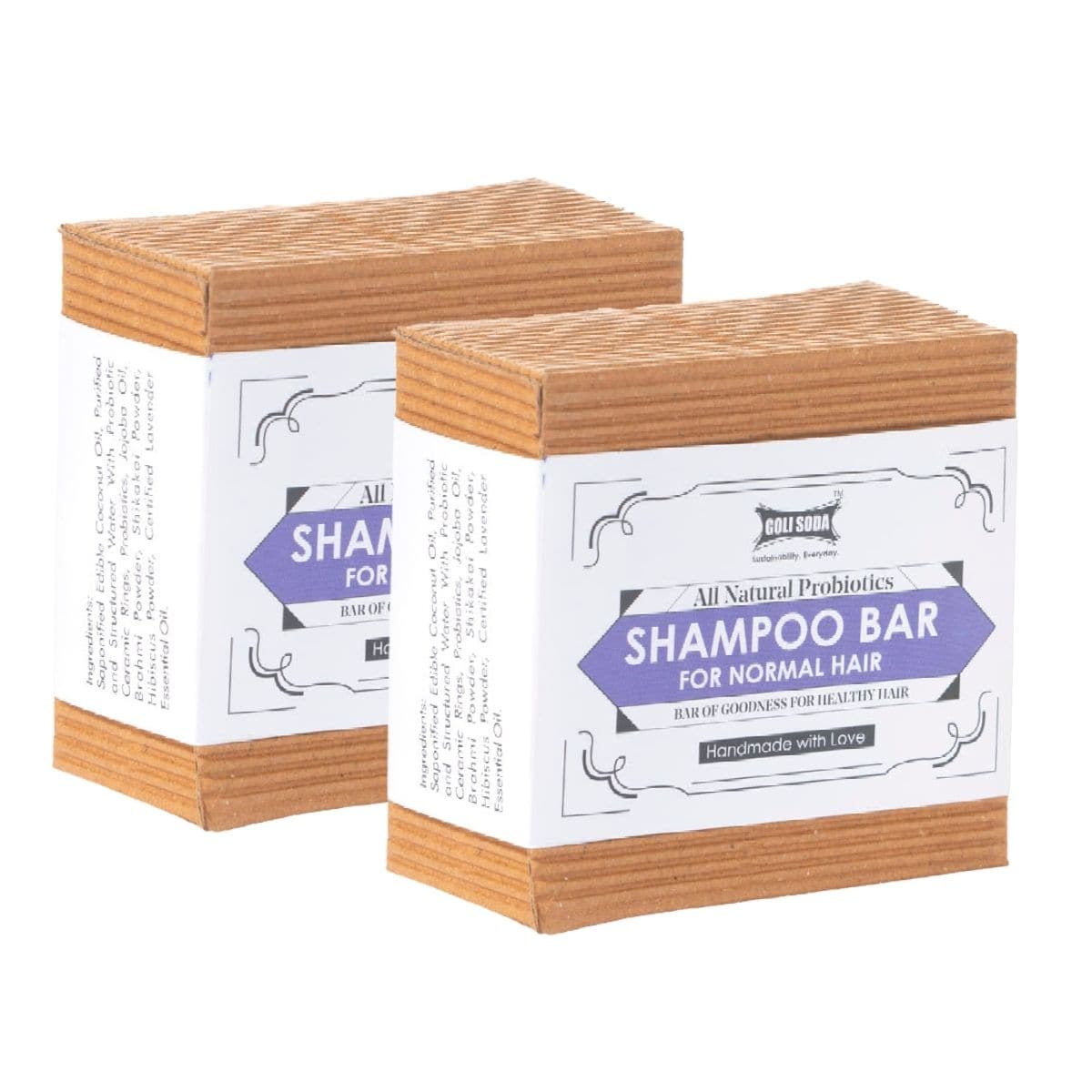 Goli Soda All Natural Probiotics Shampoo Bar for Normal Hair - 90 g