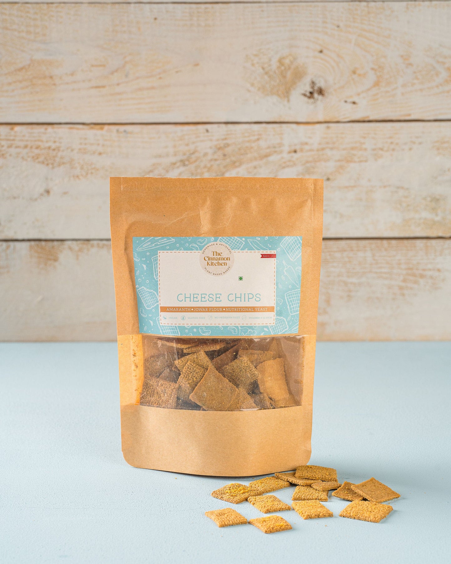 The Cinnamon Kitchen Dairy Free Cheezy Chips 100g (Dairy - Free, Plant Based)