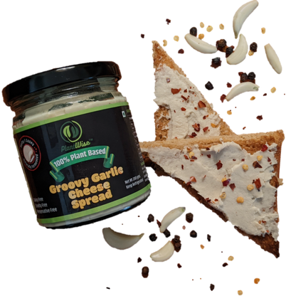 PlantWise Gourmet Spread Cheezy Garlic Flavor 200 gms (Zero Cholesterol, Zero Lactose,Plant Based)