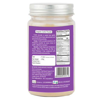 Praakritik Organic Garlic Powder 100 G (Pack of 2)