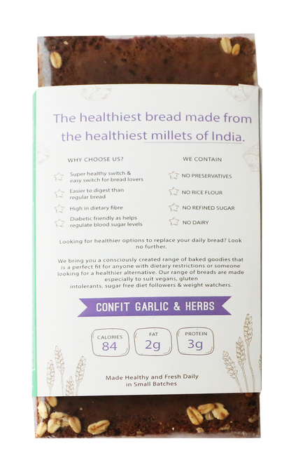 Mr. Shift Confit Garlic & Herbs Bread Loaf (GLUTEN FREE, WHITE SUGAR FREE)