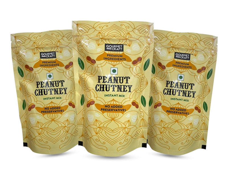 Gourmet Craft Instant Peanut Chutney Mix [ 3 packs - 150 gms each ]