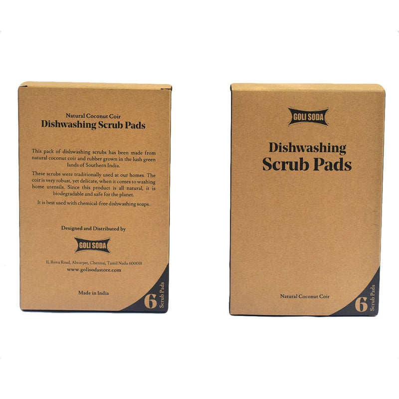 Goli Soda Natural Coconut Coir Dishwashing Scrub Pads -( Pack Of 12 )