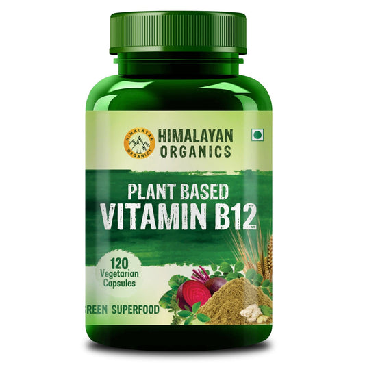 Himalayan Organics Plant Based Vitamin B12, Natural 120 Veg Capsules