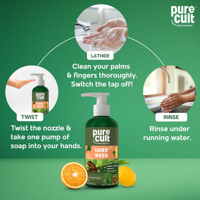 PureCult Sweet Orange And Lemon Handwash 750 ML combo
