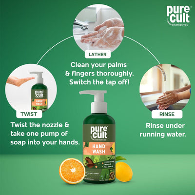 Pure Cult Sweet Orange and Lemon Handwash 750ml Pouch
