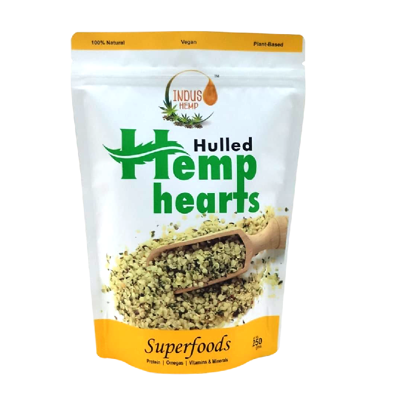 INDUS HEMP - HEMP HEARTS | Perfectly Balanced Omegas 3,6 &9 | Improves Heart Health | Plant based & Gluten-free