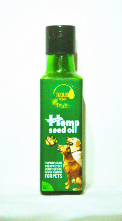 INDUS HEMP - HEMP SEED OIL FOR PETS | FOR DOGS & CATS |ORAL & TOPICAL USE 100ml