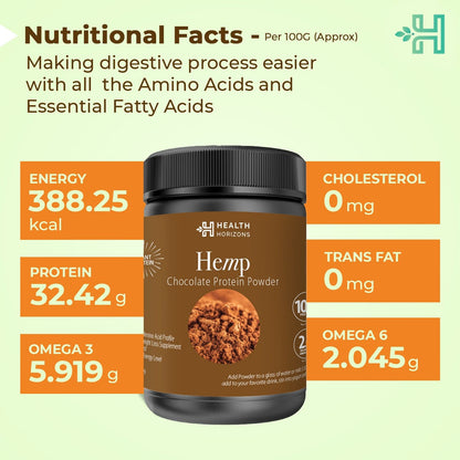 Health Horizons Hemp chocolate Protein Powder (500g)