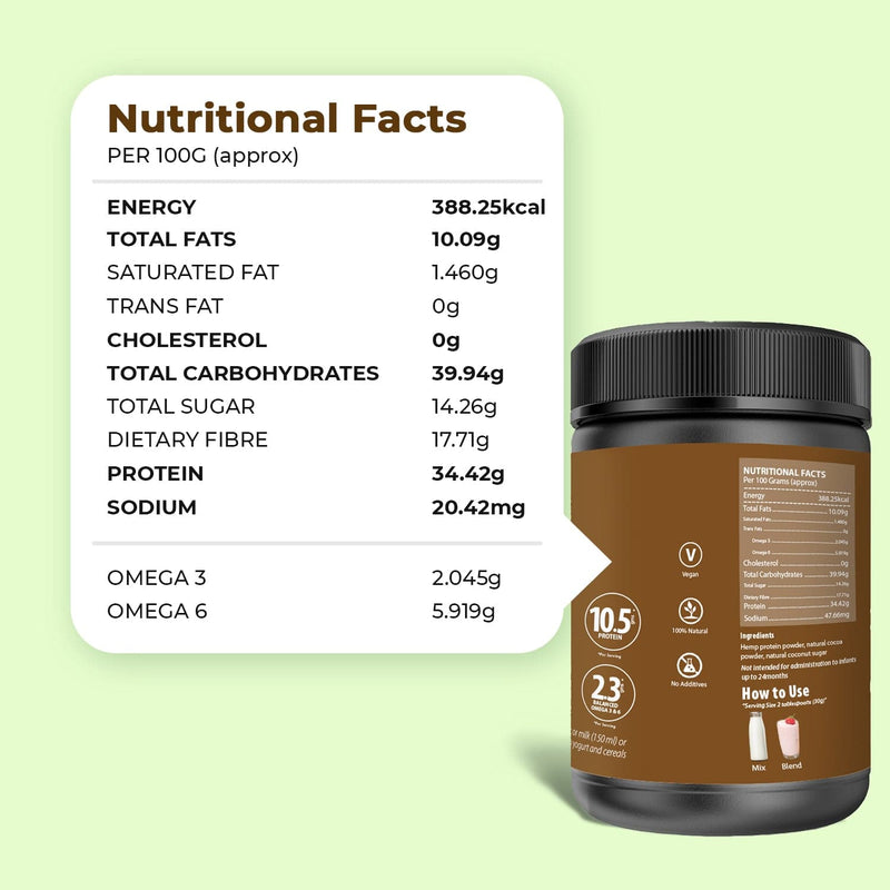 Health Horizons Hemp chocolate Protein Powder (500g)