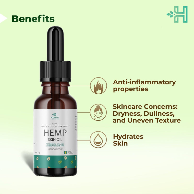 Health Horizons Cold Pressed Hemp Seed Skin Oil 100ml