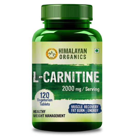 Himalayan Organics L Carnitine 2000mg/Serve | 120 Veg Tablets