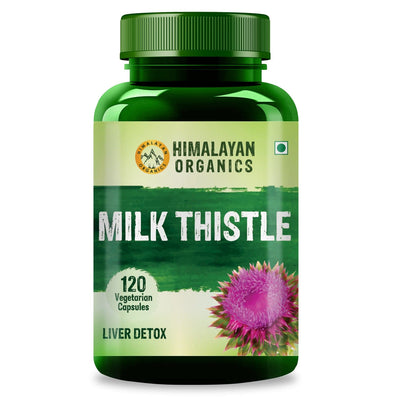Himalayan Organics Milk Thistle Extract Silymarin 800mg/Serve - 120 Veg Capsules