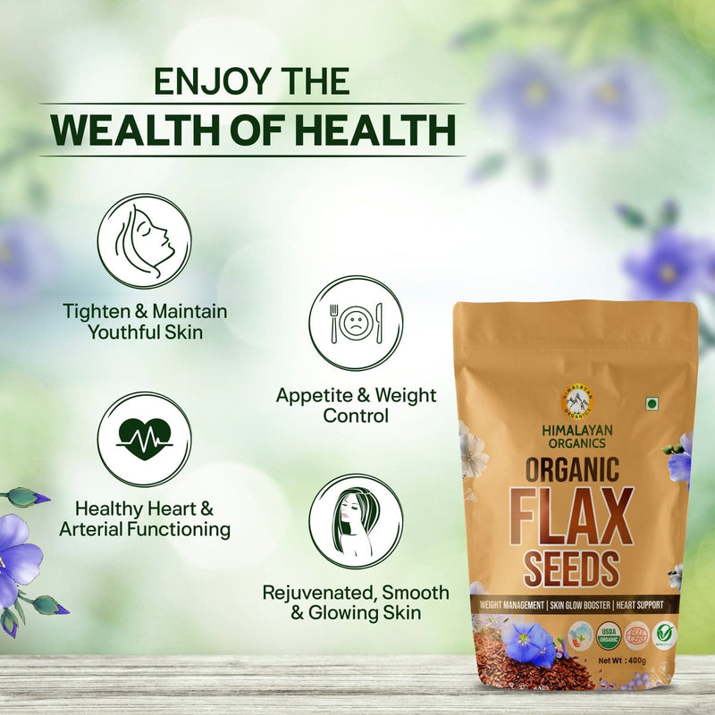 Himalayan Organics Certified Organic Flax Seeds 400g