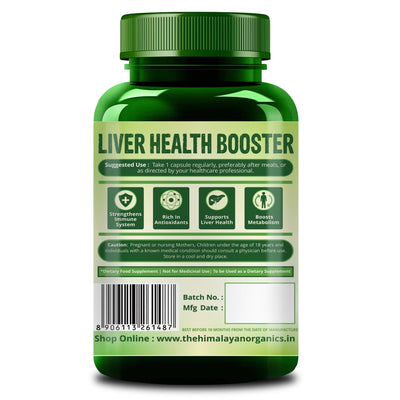 Himalayan Organics Liver Support with Milk Thistle || 60 Veg Capsules