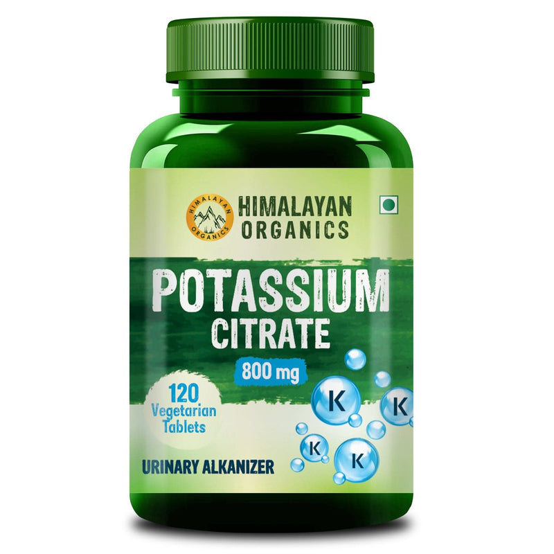 Himalayan Organics Potassium Citrate 800mg | 120 Veg Tablets