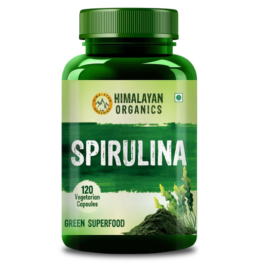 Himalayan Organics Spirulina - 2000mg Per Serving - 120 Veg Capsules