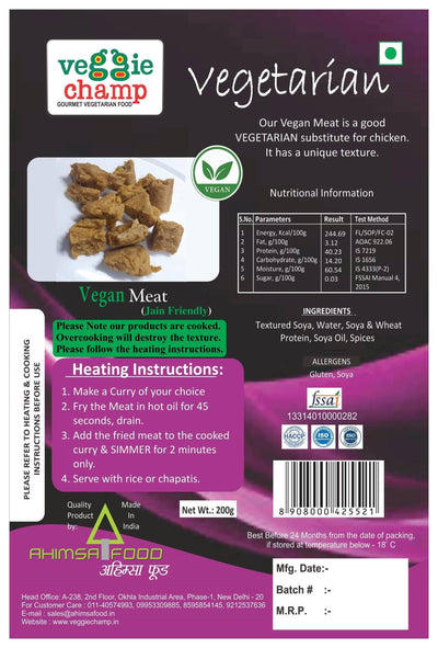 Veggie Champ Plant Based Vegan Meat 200gm Online