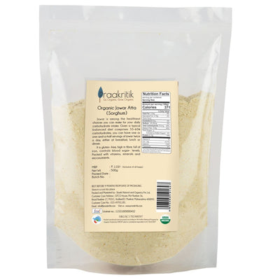 PRAAKRITIK ORGANIC JOWAR ATTA 500G (Pack of 2)