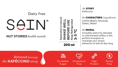 SAIN Almond Drink - the Kafecchino story (200ml x 2 bottles)